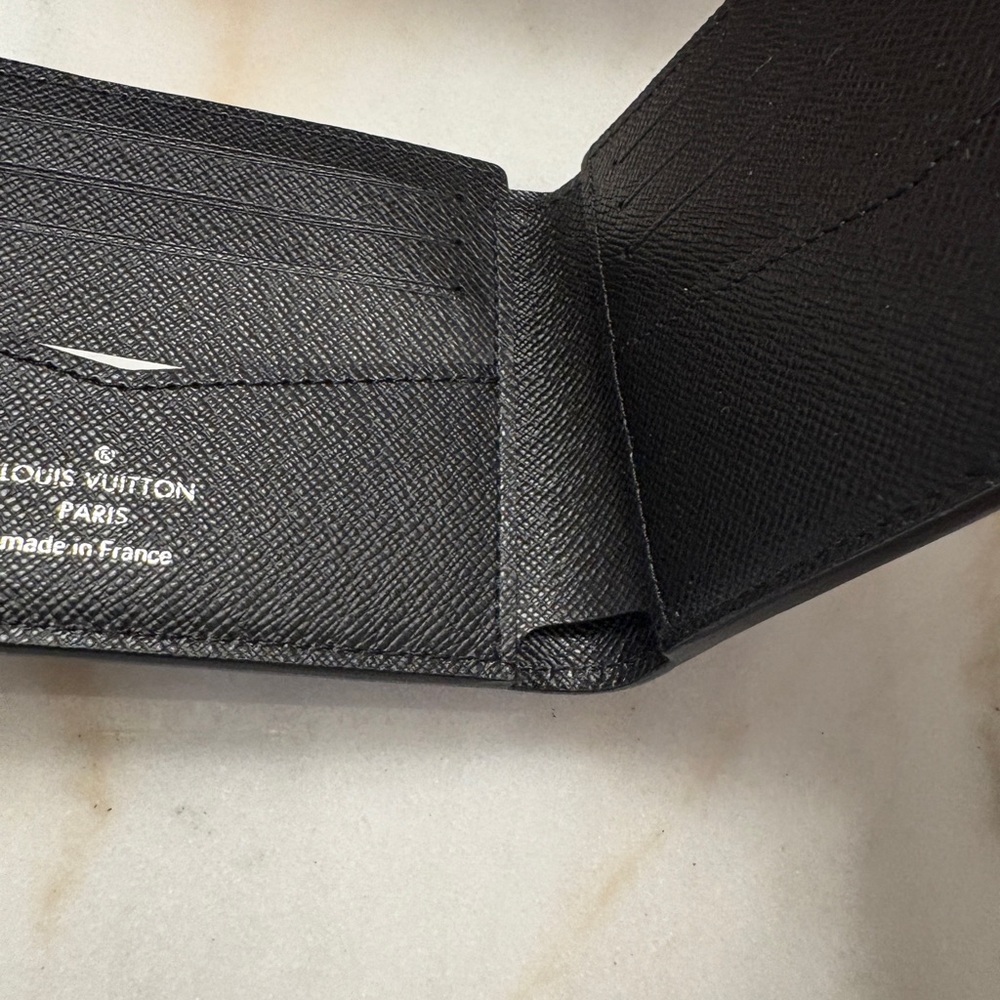 Louis Vuitton Textured Black Card Holder